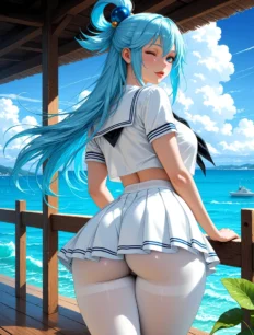 Aqua hentai ai SFW preview 11