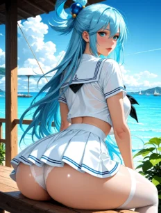 Aqua hentai ai SFW preview 16
