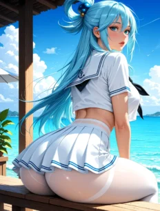 Aqua hentai ai SFW preview 5