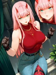 Zero Two hentai ai SFW preview 10