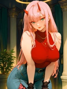 Zero Two hentai ai SFW preview 13