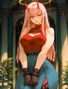 Zero Two hentai ai SFW preview 15
