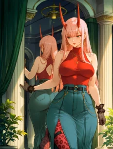 Zero Two hentai ai SFW preview 17