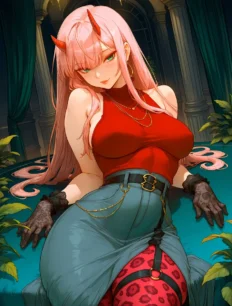 Zero Two hentai ai SFW preview 2