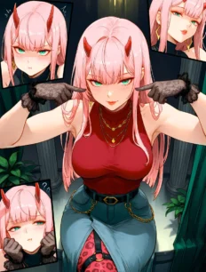 Zero Two hentai ai SFW preview 9