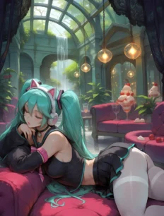Hatsune Miku hentai ai SFW preview 11