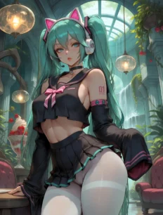 Hatsune Miku hentai ai SFW preview 16