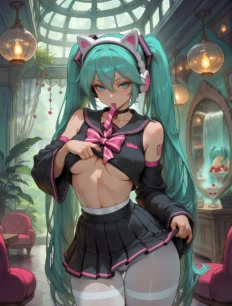 Hatsune Miku hentai ai SFW preview 19