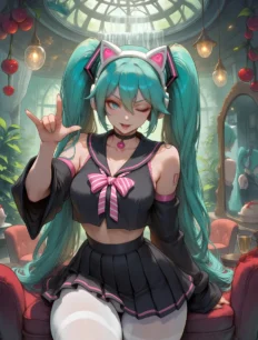 Hatsune Miku hentai ai SFW preview 20
