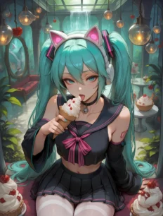 Hatsune Miku hentai ai SFW preview 5