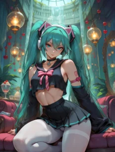 Hatsune Miku hentai ai SFW preview 7