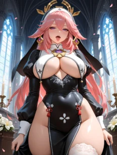 Yae Miko hentai ai SFW preview 20